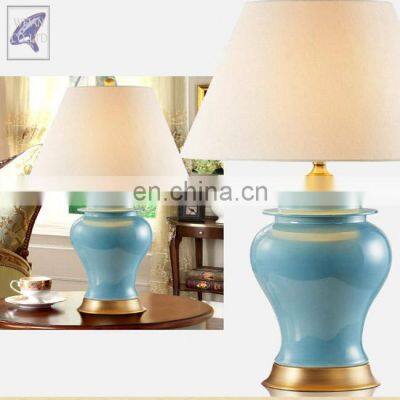 High quality modern living room porcelain decoration bed side luxury ceramic table lamp for home decor