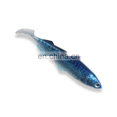 26cm  artificial soft  bait set fishing lure saltwater plastic lure with jig head soft mackerel lure