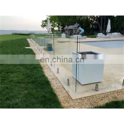 Customized Use Exterior Pool Fence Spigot Frameless Glass Railing for Swimming Pool