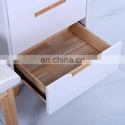 Dresser Density Board Particle Board Veneer Melamine Dressing Table With Mirror Drawer Cabinet Chair photo-5