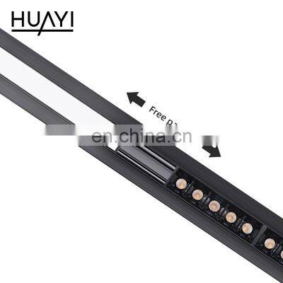 HUAYI New Product Aluminum Indoor Grille Lamp Home Kitchen Office Magnetic Rail Installation LED Track Light photo-5