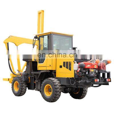 Wheeled Multifunction HWZG Hydraulic Guardrail Post Pile Driver for Sale photo-5