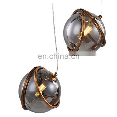 clear glass ball chandeliers customized modern mini pendant lamp nordic beside pendant light