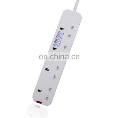 Hot sell power king UK outlet extension socket 3m wire Home