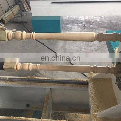 Wooden Stair Balusters Furniture Legs Double Axis CNC Wood Lathe Machine photo-4
