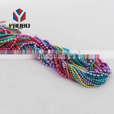 Papular High Quality Metal Colored Ball Chain For Clothing Accessories