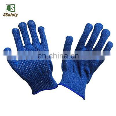 4SAFETY 10G Grey String Knitted Cotton PVC Dotted Gloves Work photo-3