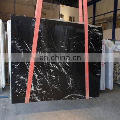 Premium Selection Quality New Arrival 2cm thick Nero Marquina Toros Black Marble Slabs Made in Turkey Factory CEM-P-43