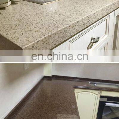 Foshan Factory Directly White Veins Grey Quartz Stone
