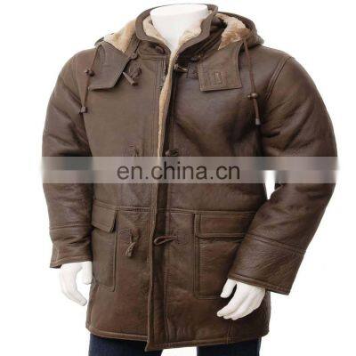 Sheepskin Coat Leather Hoody Jackets