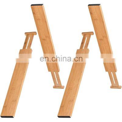 Bamboo Telescopic Divider Adjustable Kitchen 4 Drawer Organizer Partition Expandable Drawer Dividers photo-5