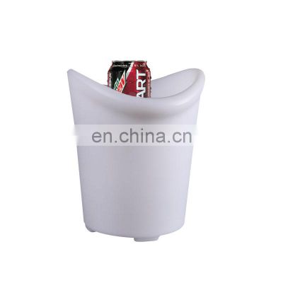 Beer Ice Bucket Factory Direct Custom Wine cooler 16 Color Changes 5L Round Beer Plastic Ice Bucket