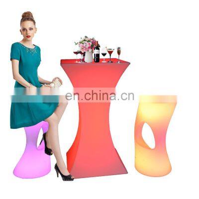 bar stool chair /LED Lighting Plastic Bar Chair Stool Multi Color Changing Luminous Party Tables and Chairs LED Furniture