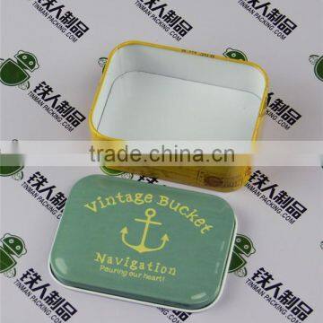 Rectangular tea dried fruit case candy cans food box tin metal tray