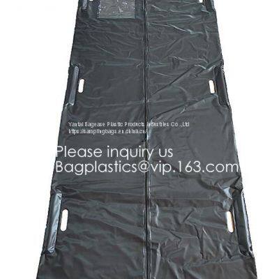 Heavy Duty Medical Funeral Biodegradable PVC Corpse Dead Body Bag For Cadaver, Virus Infected Patient Black Body Mortuar photo-3