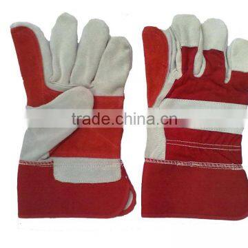 Whosale Full Plam Safety Working Welder Gloves Cow Split Leather Welding Leather Gloves