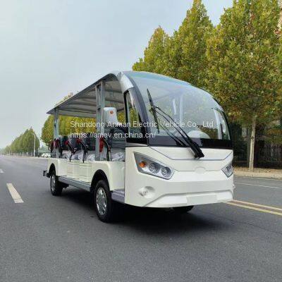 Five row 14 seat electric sightseeing bus airport shuttle bus