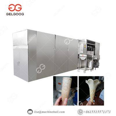 Save Energy Ice Cream Sugar Cone Machine Chocolate Cone Production Line