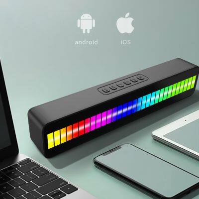 M9 Pickup Hot Driven Speaker RGB Rhythm Recognition Speaker Portable Wireless Light Up Bluetooth Gaming Speakers photo-4