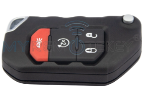 FCC OHT1130261 Keyless / Proximity Smart Flip Key 4 Button 433Mhz 4A Chip for 2018 -2021 Jeep Wrangler Gladiator P/N 68416784AA photo-4