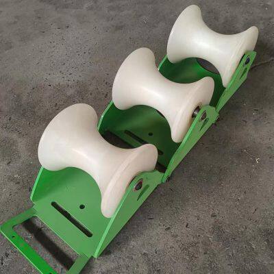 Triple Pulley | 5mm Thickened Steel Triangular Base + Nylon Pulleys | Seamless Welding | 58cm Total Width & Foldable photo-4