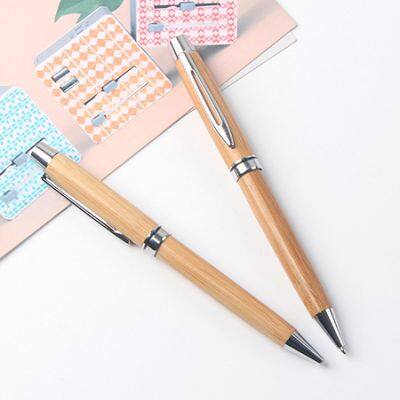 Customized LOGO Bamboo Pen With Metal Parts and Black Ink for Company Gift, Exhibition Use photo-3