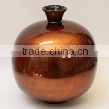 Best selling High quality lacquer bamboo metallic bronze vase from Vietnam