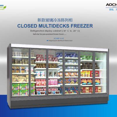 Upright Open Chiller Plug In Dual Air Curtain Open Chiller Aochi photo-3