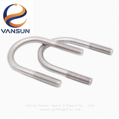 DIN Standard Zinc Plated U-Bolt Pipe Clamp for Electrical Pole and Power Line Fitting Installation photo-2