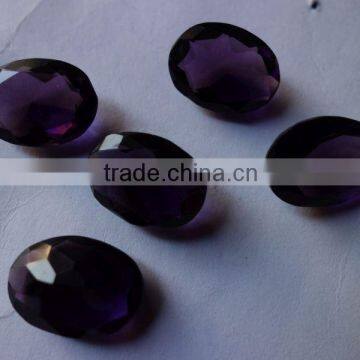 AMETHYST QUARTZ GEMSTONE FACETED 5PC. LOOSE BEADS