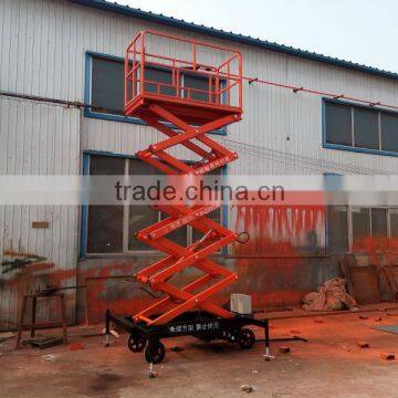 10m 1000kg Excellent Quality Four Wheel Mobile Scissor Lift Platform photo-4