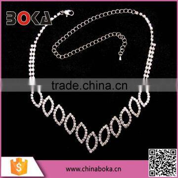 BOKA high quality luxury crystal rhinestone neck trim, stylish rhinestones necklace trim