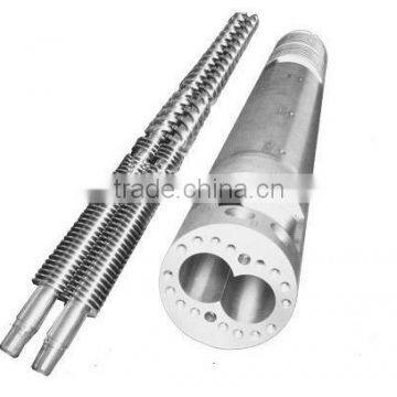 conical twin screw and barrel for extruder