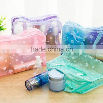 Bathroom waterproof handle wash bag transparent cosmetic bag