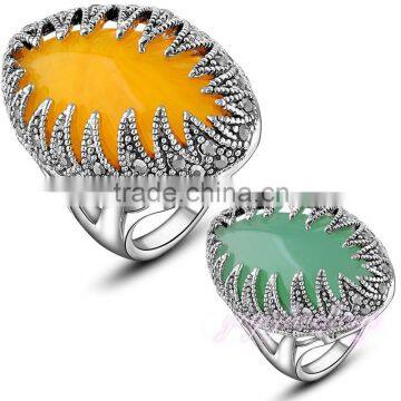 Wholesale alloy lucky stone fashion ring with big stone