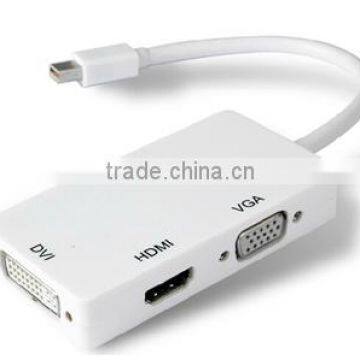 3 in 1 Thunderbolt Mini DisplayPort DP to HDMI DVI Displayport Cable Adapter photo-4