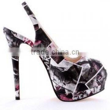 2015 New collection woman sandals new design sexy peep toe slingback sandal dress shoes