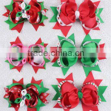 New Style Christmas Hair Bows With Clips for Baby and Girl Hair Boutique Hair Bow CB-3398