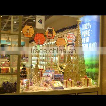 Shopping Window Decoration for Christams With Christmas Tree , Gift Box,christmas Deer Decorations photo-2