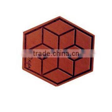 Custom good quality special shape embroidered heat press patches in china