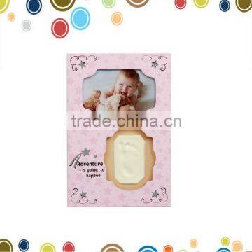 Wholesale baby clay art sculpture photo frames wood for kids