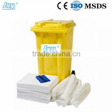 White 240ltr Mobile Bin Spill Kit Oil Only