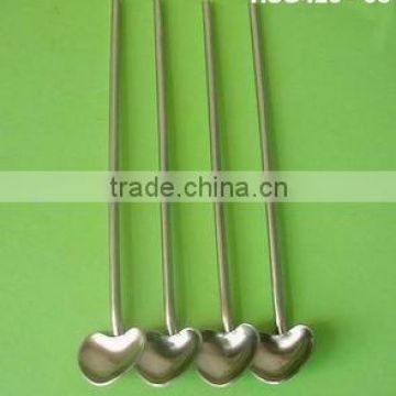 NEW - Heart-shaped Stainless steel drinking straw/spoon straw/cocktail straw