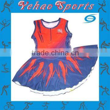 Full sublimated multicolor netball dress custom made wholesale cheap price