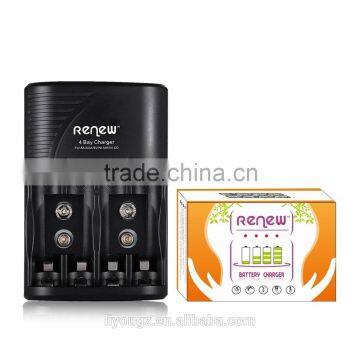 Wholesale RENEW-S2 AA AAA 9V NICD/NIMH Smart Rapid Battery Charger (black)