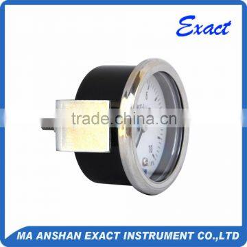 Black steel Body Back Mount Pressure Gauge with U-clamp