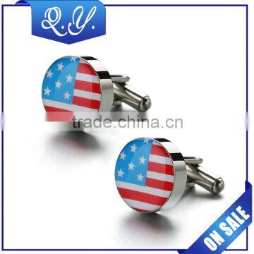 Custom Flag Design Printing Shirt Button Stainless Steel Cuff Links