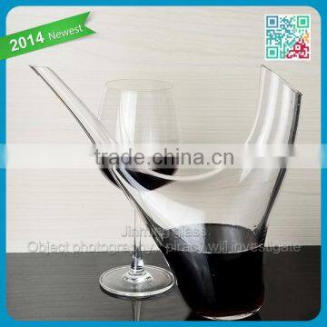 Newest creative personality shaped upscale crystal dual-port wine decanter wine containers