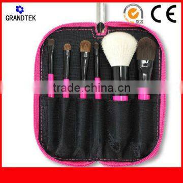 6 Pcs Black Goat Hair Mini Kids Make Up Brush Set