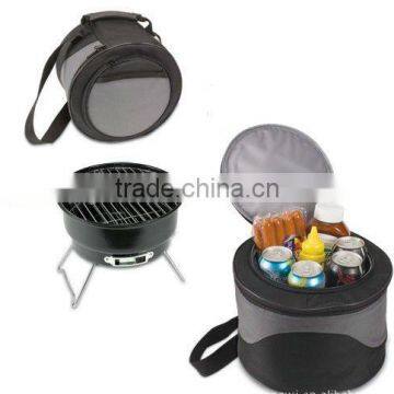 Mini Charcoal BBQ Grill with 2 in 1 Cooler Bag